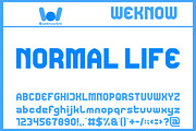Normal Life font, a Sans Serif Font by weknow (Thumbnail 1 of 9)