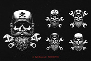 10 Bundle Dark Art Mechanic Skull, an Illustration by Morspective (Thumbnail 5 of 7)
