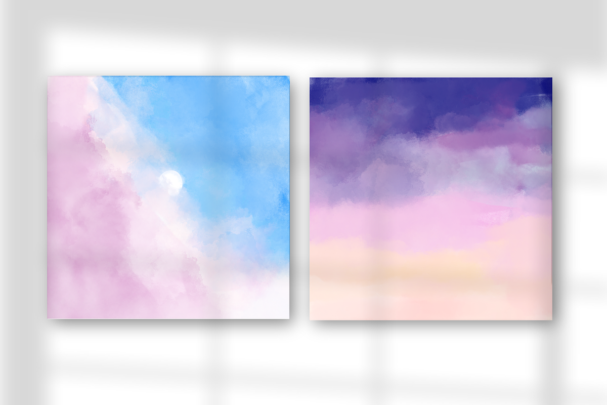 17+ Watercolor Sky Art Backgrounds, a Background Graphic by The Journey Atelier (Photo 8 of 12)