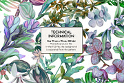Island Flora. Seamless patterns, a Pattern Graphic by emeraldthue (Thumbnail 3 of 7)
