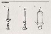 Wedding Sketch Set PNG, a Decorative Illustration by LOKSKIH (Thumbnail 7 of 9)