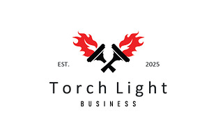 Torch logo, simple modern design, a Branding & Logo Template by Maylianaw28