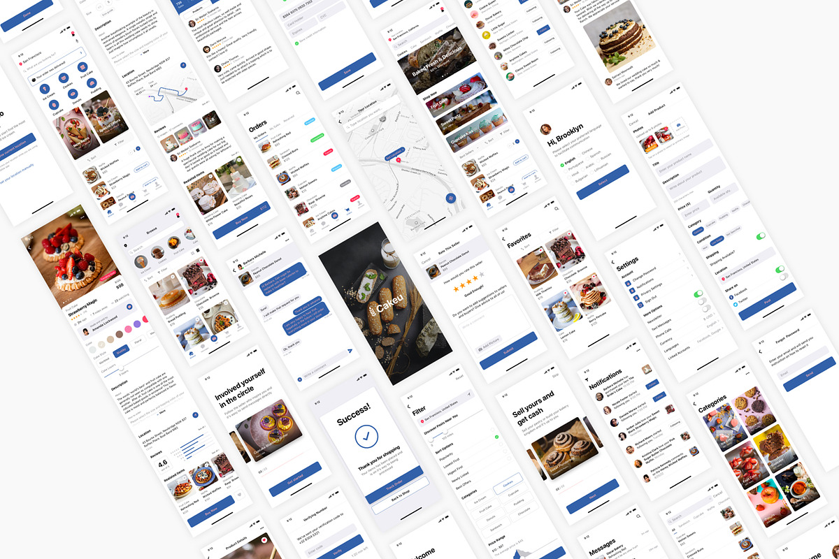 Bakery & Pastry App, an UI Kit Template by flr.24 (Photo 2 of 2)