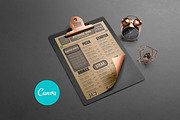 Vintage Food Menu Template, a Flyer Template by iloveTemplate (Thumbnail 2 of 2)