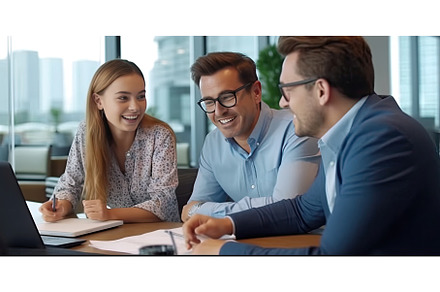 financial advisor meeting with, a Business Photo by Neirfy