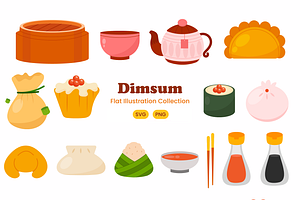 Dimsum Illustration Pack, an Object Illustration by Rahardi Creative