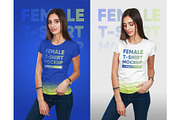 Female T-Shirt Mockups Vol 3 Part 1, a Shirt Mockup by Hi, Mock-Up! (Thumbnail 5 of 10)
