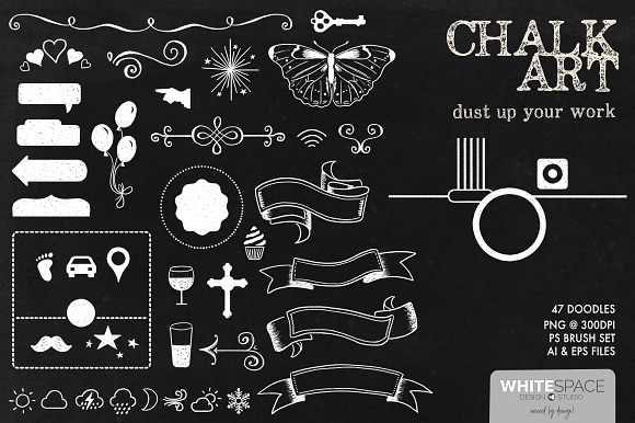 Chalk Art Doodle Graphics preview 2