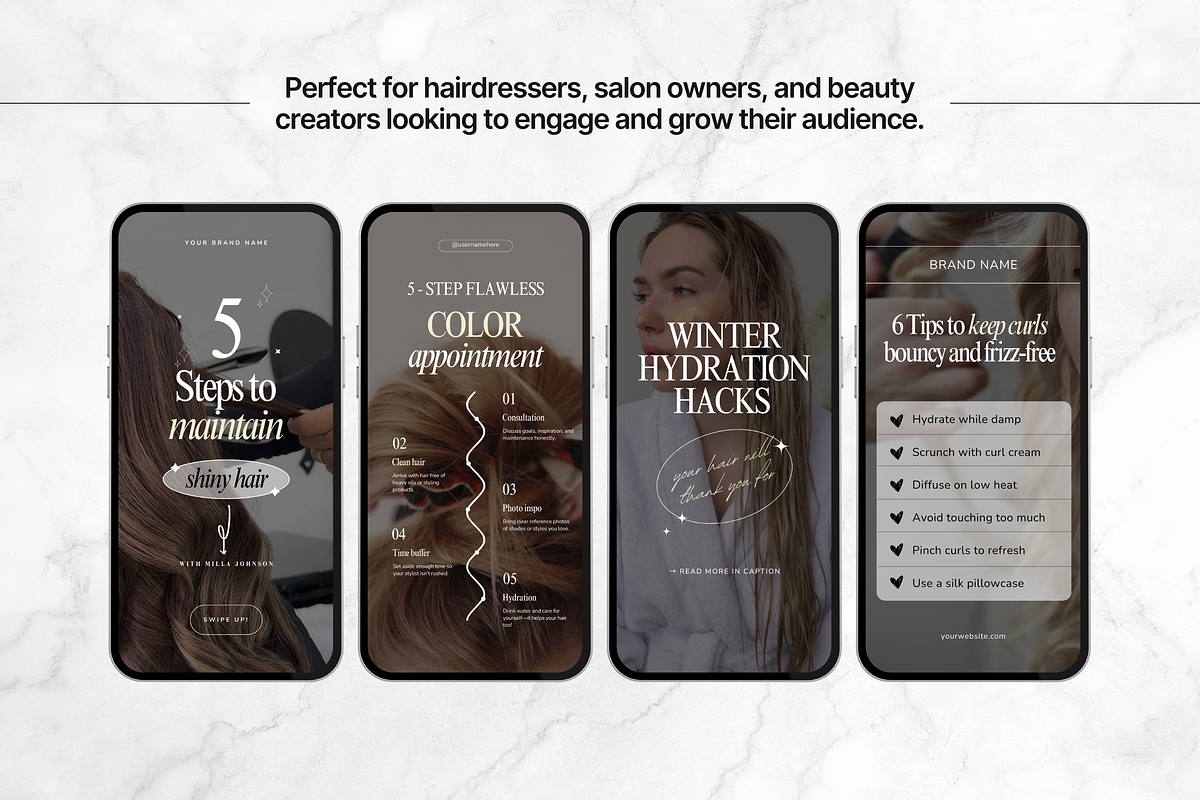 100 Hairstylist Instagram Reels Templates preview 5