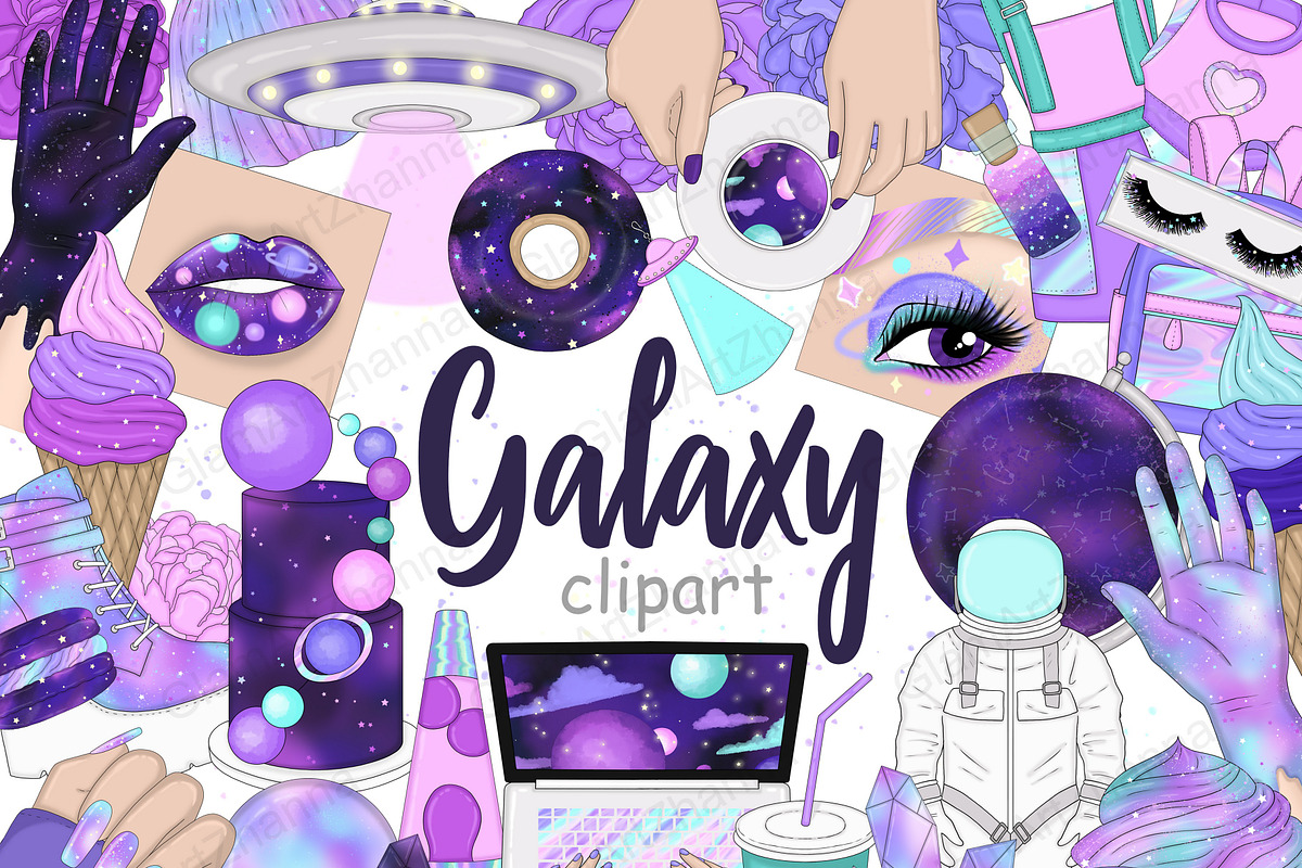 Galaxy Clipart, an Object Illustration by GlamArtZhanna (Photo 1 of 8)