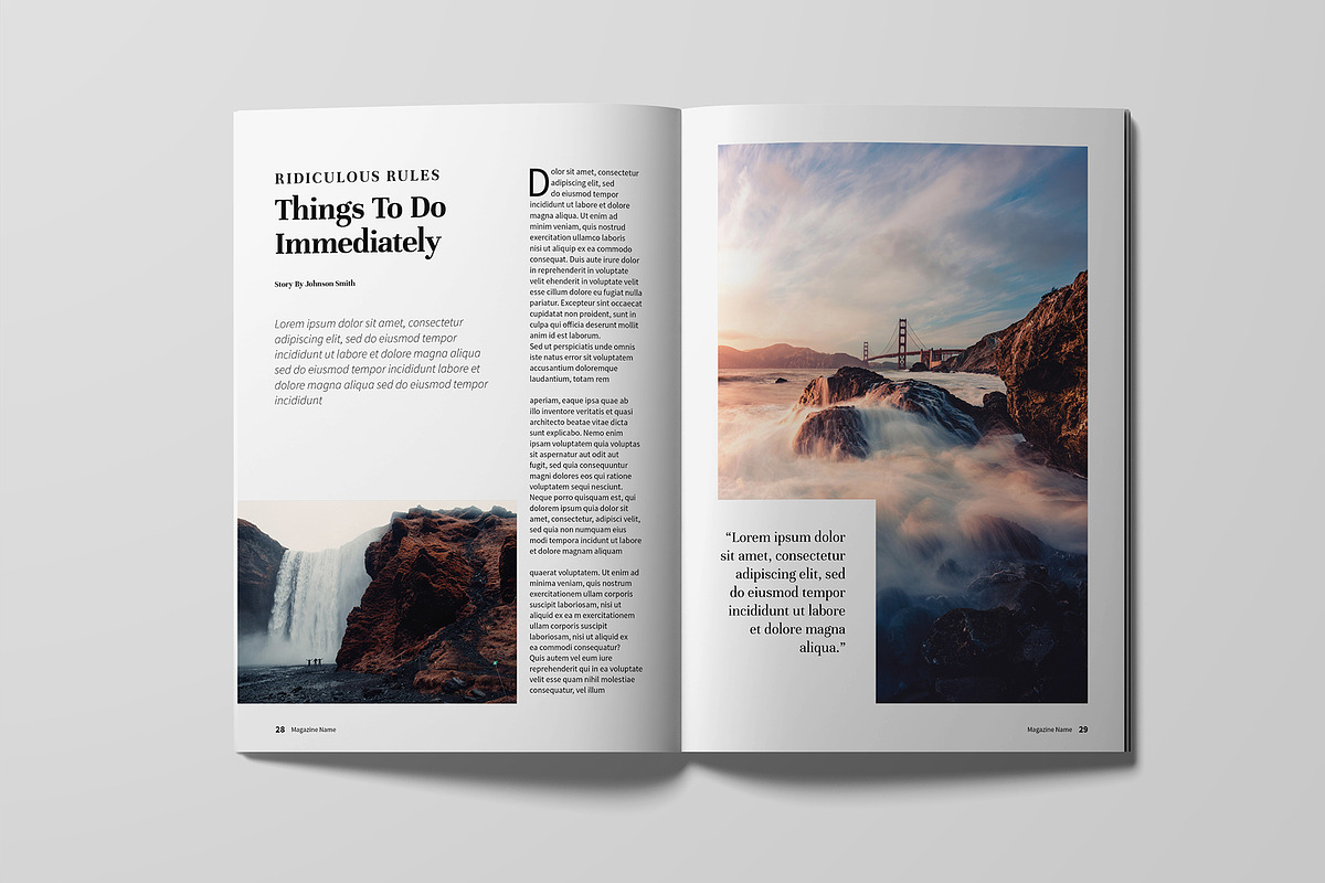 Travel Magazine Template, a Magazine Template by xtratimebd (Photo 6 of 11)