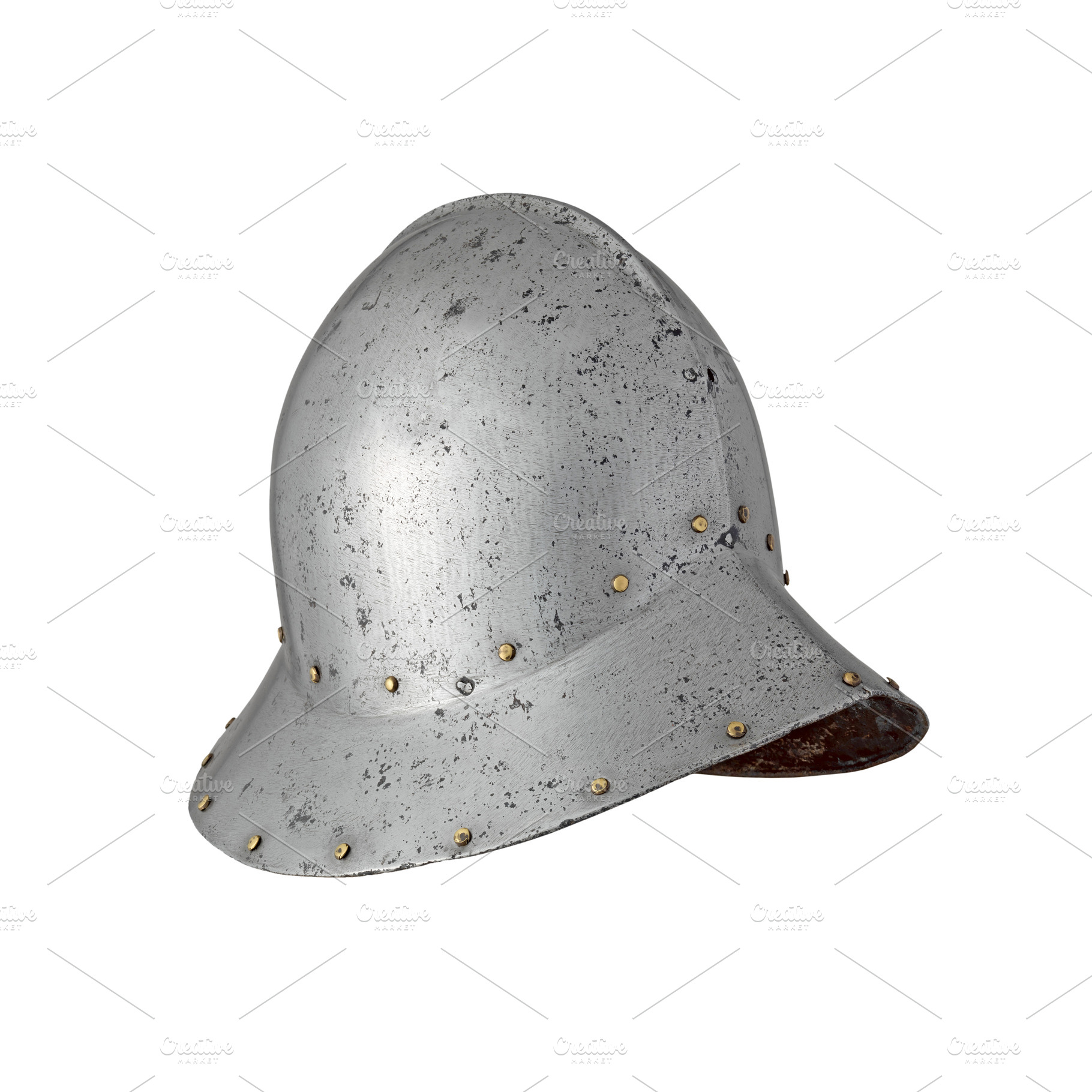 Iron Spanish war helmet isolated, an Industrial Photo by BOOCYS