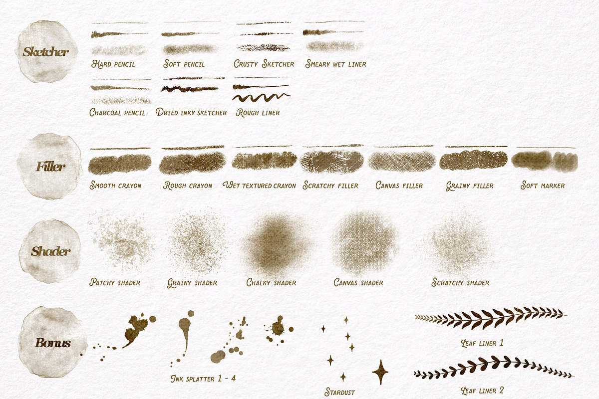 Boho Illustration Procreate Brushes, a Brush Add-On by Honey & Jazz Co. (Photo 8 of 10)