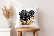 Furious Running Black Bull PNG, an Object Illustration by Libby Wishes (Thumbnail 4 of 4)
