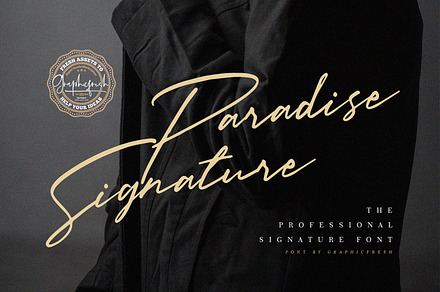 Paradise Signature Font, a Script Font by Graphicfresh