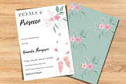 Petals Prosecco Bridal Shower Invite, an Invitation Template by Patterndigitpics (Thumbnail 2 of 5)