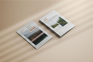 Bifold Vertical Brochure Mockup