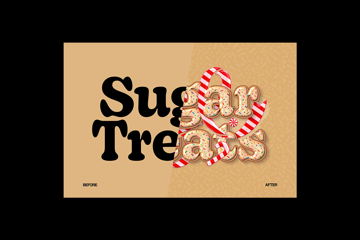 Christmas Cookie Text Effect, a Layer Style Add-On by Matsero (Photo 4 of 4)