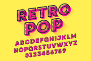 Colorful Vintage Pop Font, an Object Graphic by Black White Mouse Design (Thumbnail 1 of 3)