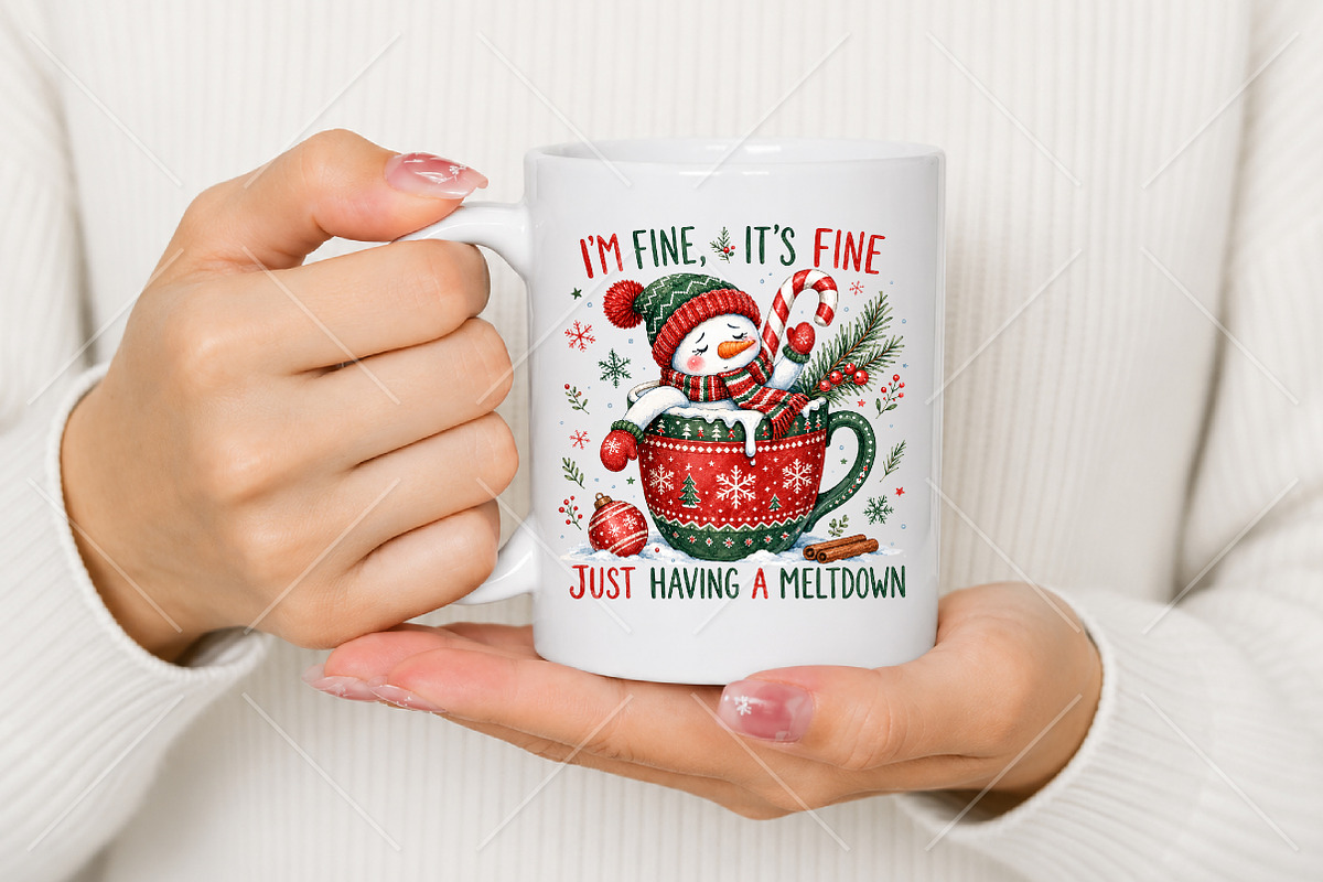 Funny Cute Snowman Png Christmas PNG, a Seasonal Illustration by Canvas Craft (Photo 6 of 6)