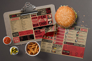 Rustic Cardboard Menu