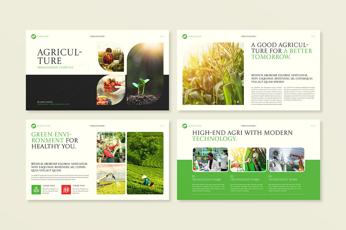 Agriculture Presentation Template, a Presentation Template by E-Type (Photo 2 of 6)