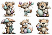 Whimsical Easter Teddy Bear Clipart, an Illustration by Libby Wishes (Thumbnail 3 of 8)