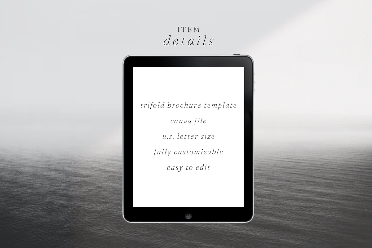 Minimal Trifold Brochure Template, a Brochure Template by frommakertomaker (Photo 3 of 4)