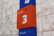Wall Mounted Directional Sign Mockup, an Advertising Mockup by herutage (Thumbnail 4 of 5)