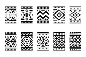 Tribal Pattern Collection, a Pattern Graphic by Saba Vector