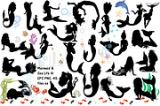 Mermaid Silhouette AI EPS PNG, a Work Illustration by FrankiesDaughtersDesign (Thumbnail 1 of 9)