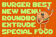 Saro Food - Bold Extrude Logo Font, a Sans Serif Font by Illushvara Design (Thumbnail 2 of 12)