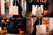 Halloween Tote Bag Mockup Bundle, a Merchandise Mockup by Genius Graph (Thumbnail 3 of 3)