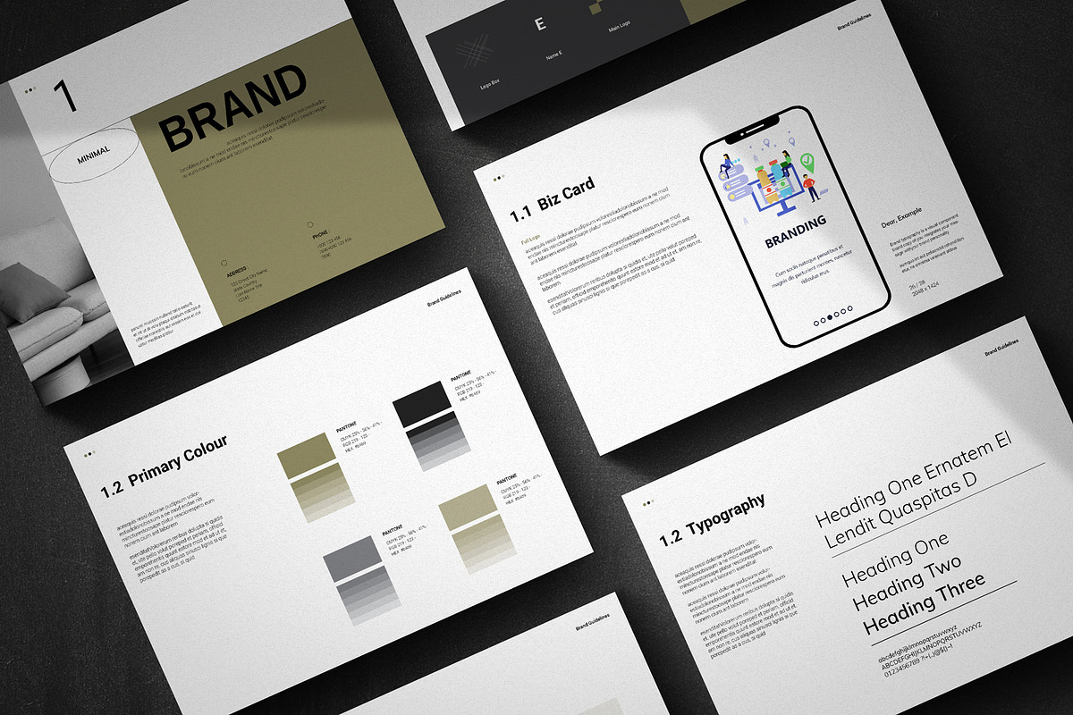 Minimal Brand Guidelines, a Brochure Template by metastudio38 (Photo 5 of 6)