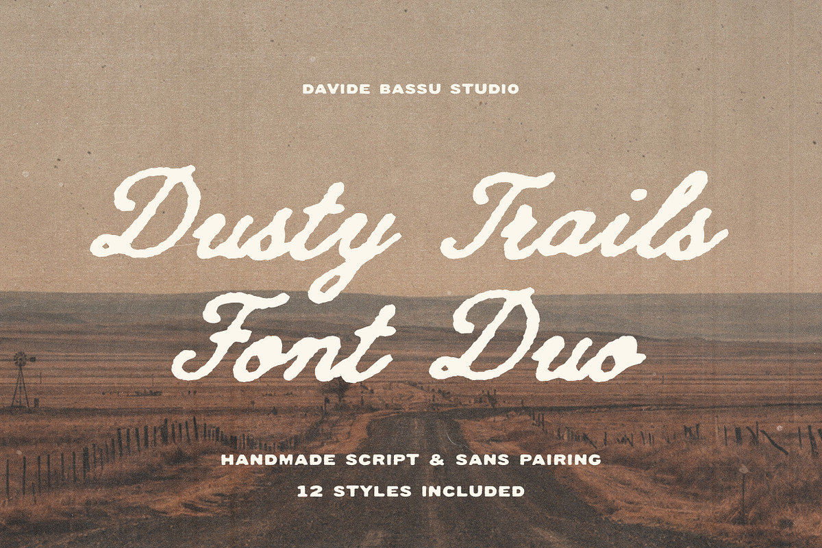 Dusty Trails, a Script Font by Davide Bassu (Photo 1 of 14)