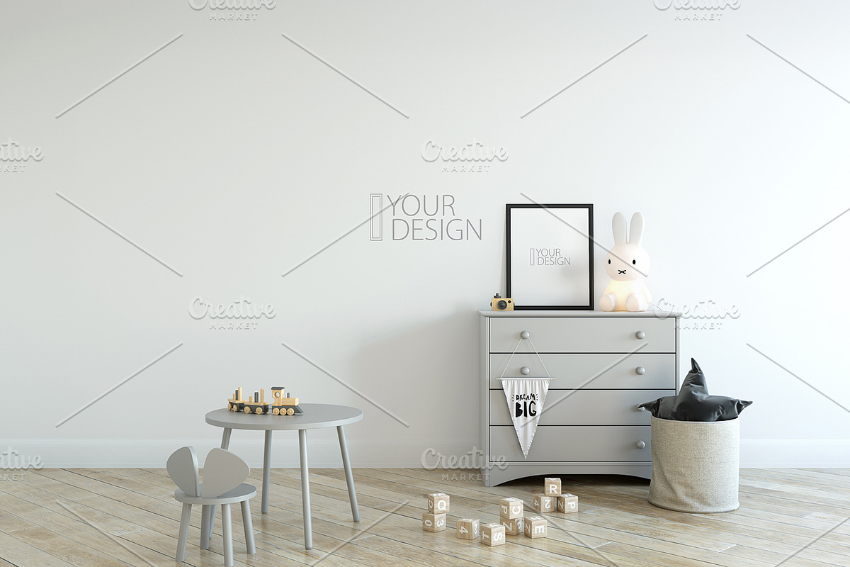 KIDS WALL & FRAMES Mockup Bundle - 4, a Product Mockup by Yuri-U (Photo 19 of 38)