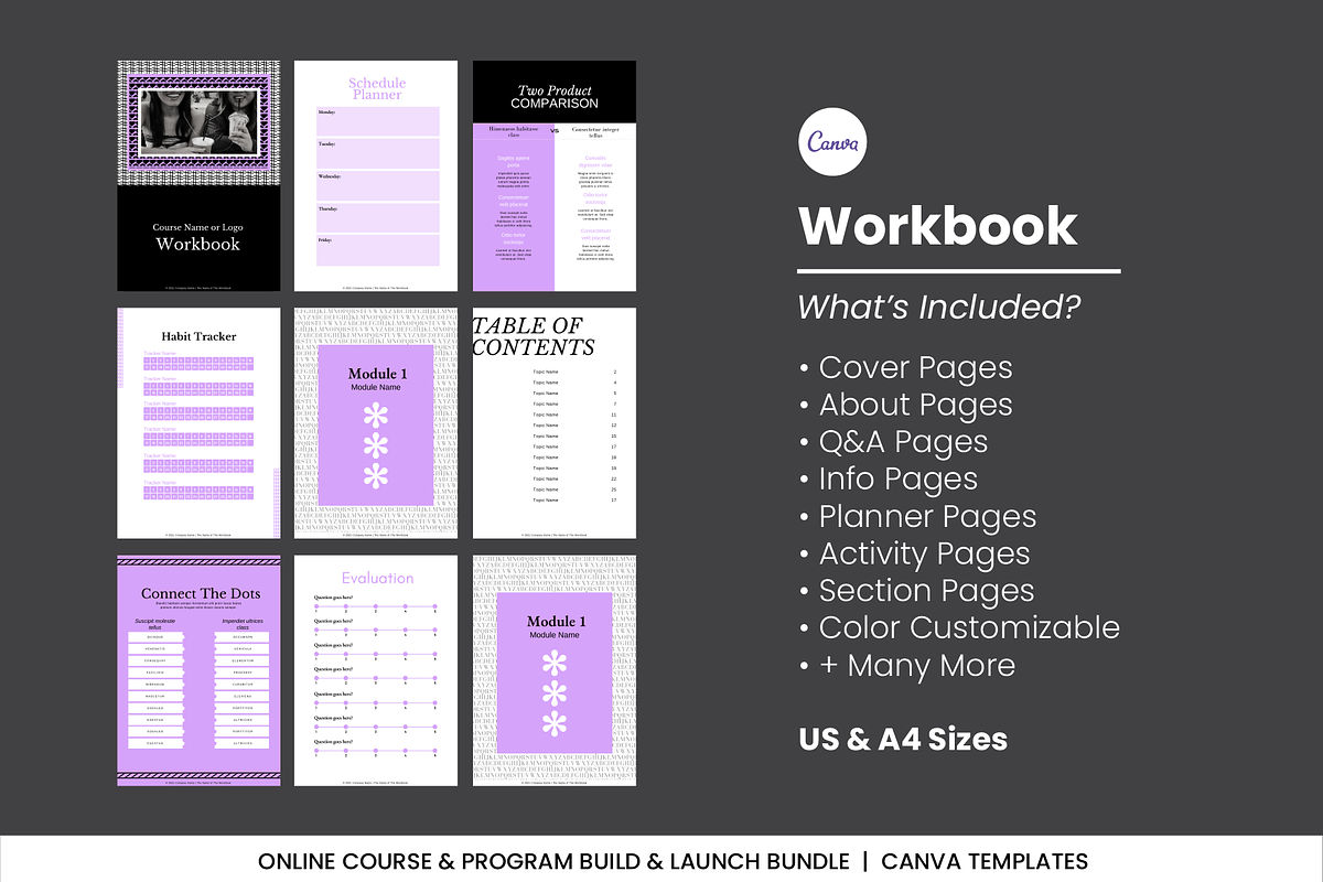 Editorial Workbook Canva Template, a Presentation Template by WorkShy Studio (Photo 2 of 6)