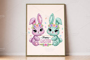 Cute Easter Bunny PNG, an Illustration by Canvas Craft (Thumbnail 5 of 6)