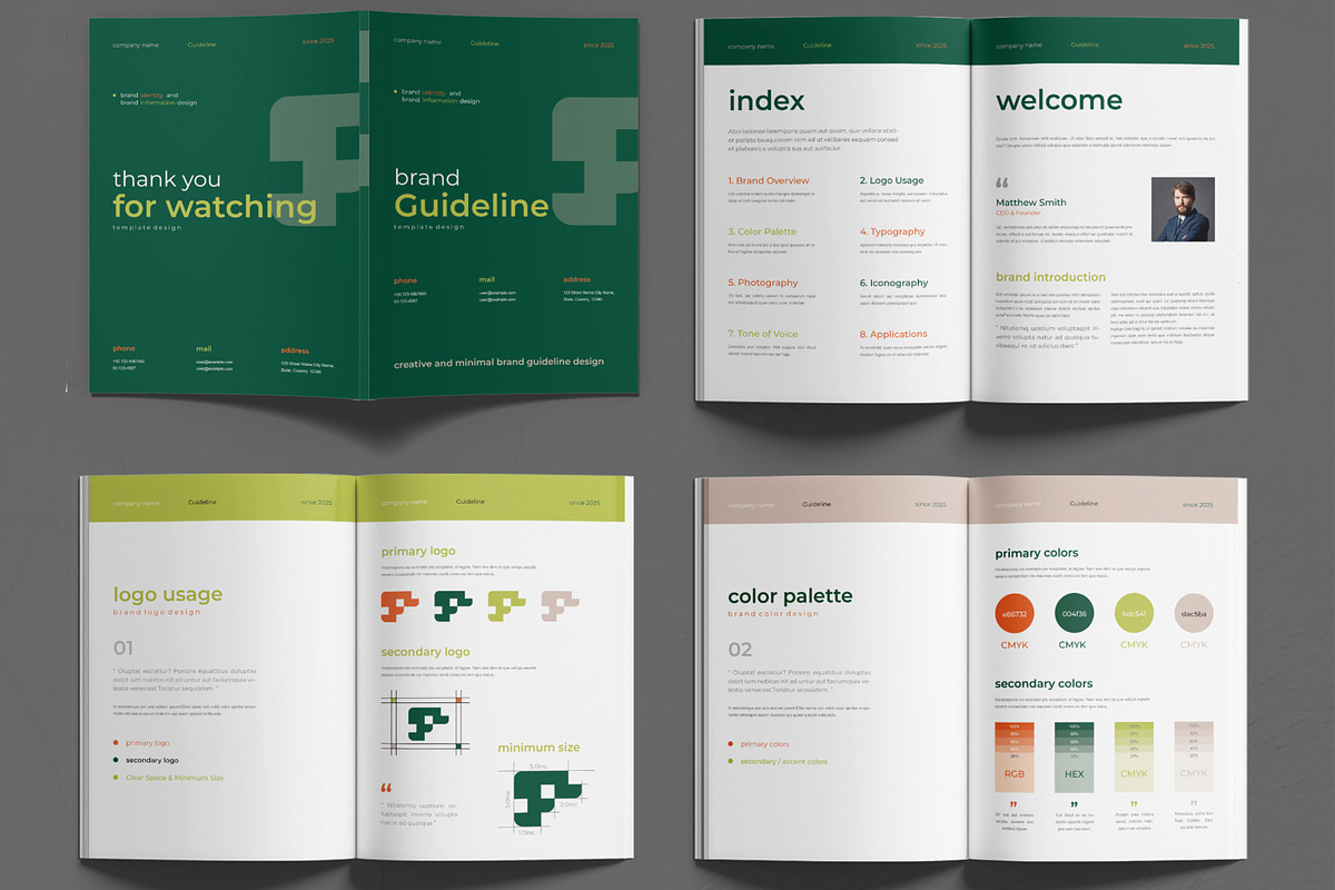 Modern Brand Guideline Template, a Brochure Template by MightyDesign (Photo 2 of 6)