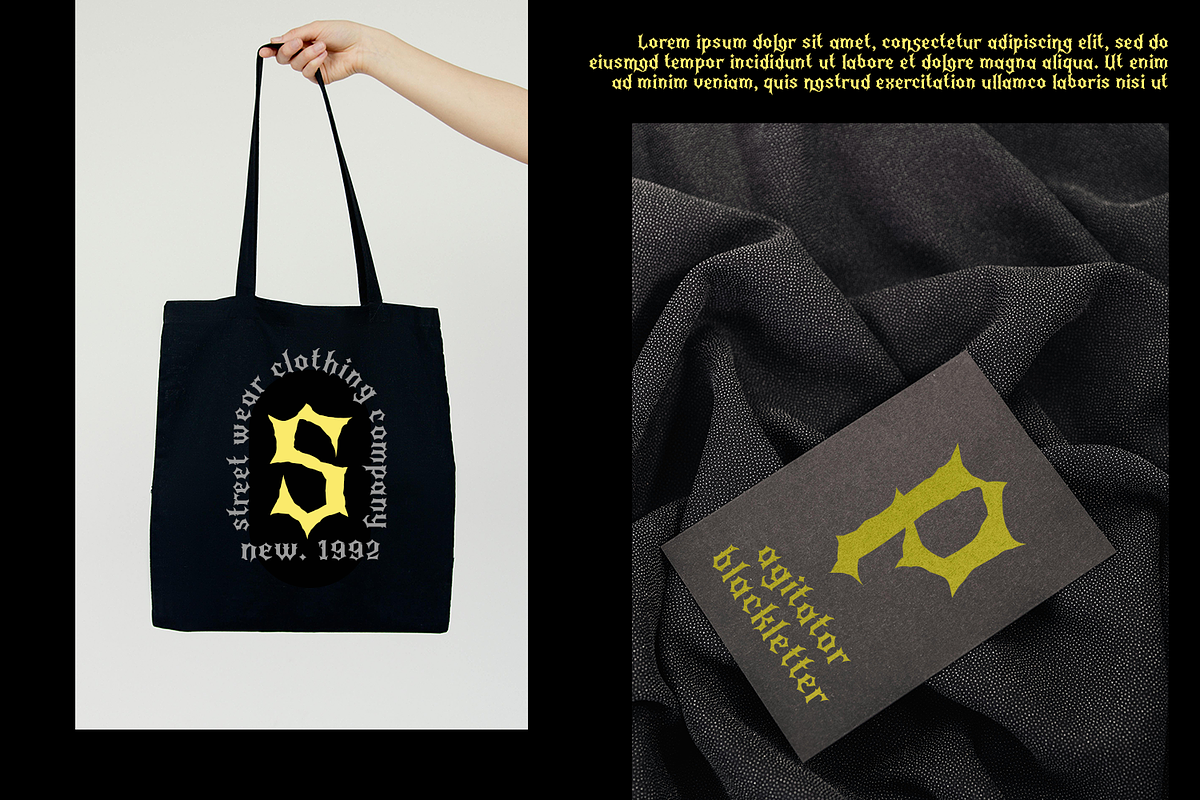 Agitator Blackletter Font, a Blackletter Font by madeDeduk (Photo 7 of 10)
