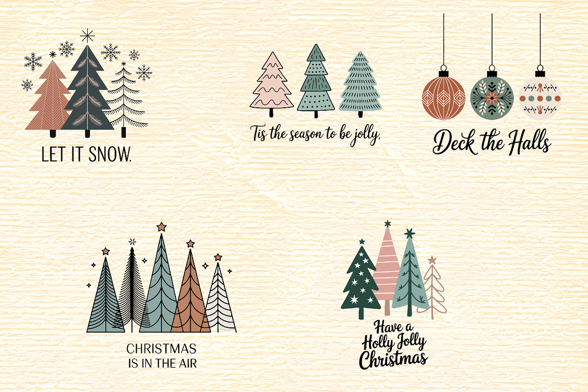 Boho Christmas PNG Bundle, an Illustration by CrexoraLab (Photo 5 of 5)