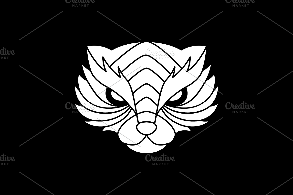 raccoons head cool animal flat logo, a Branding & Logo Template by devastd