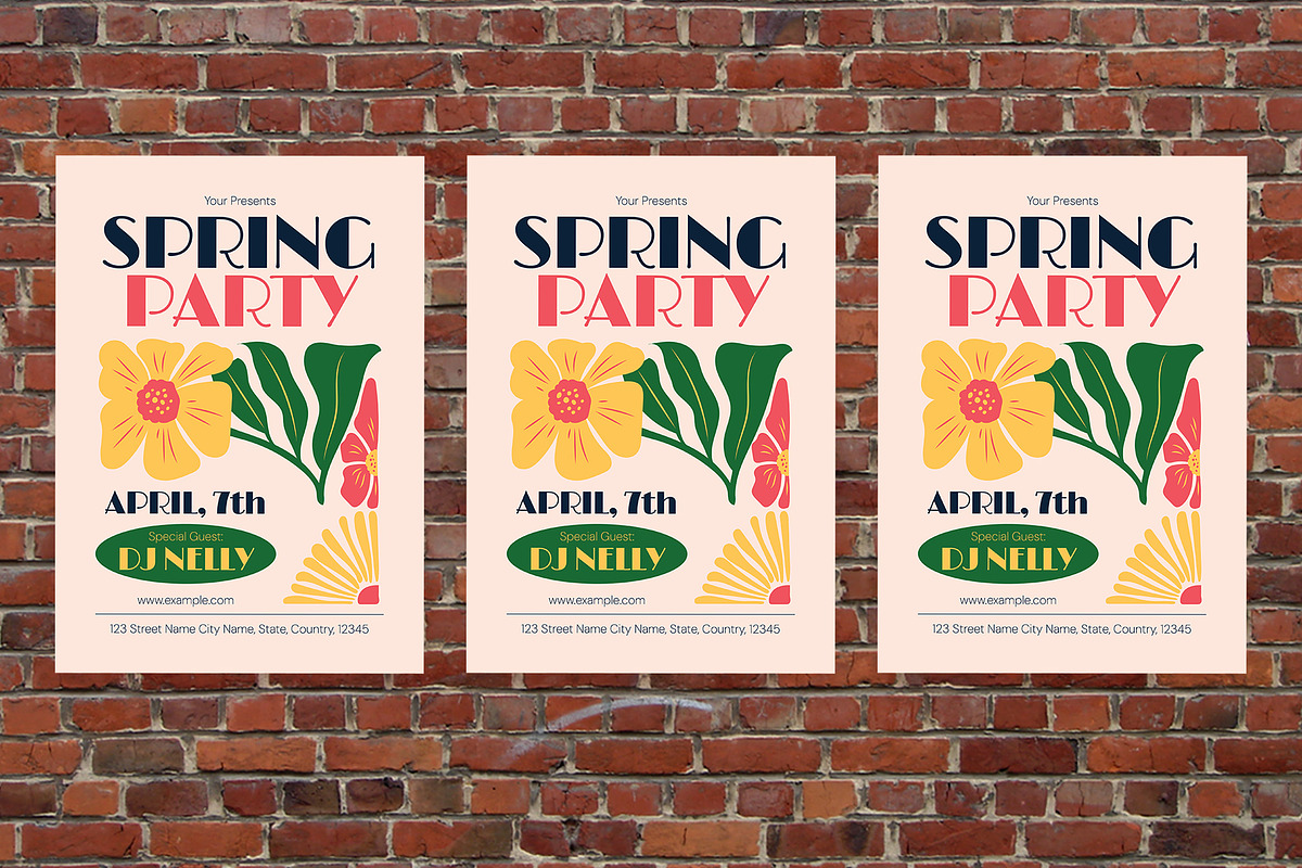 Spring Party Flyer, a Flyer Template by Aiyari Graphic