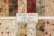 Bloody Letters Digital Paper, a Texture Illustration by DreamPrint404 (Thumbnail 1 of 3)