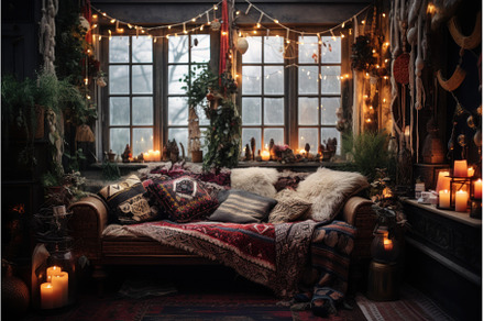 Whimsical Boho winter room tent, a Holiday Photo by Ylivdesign