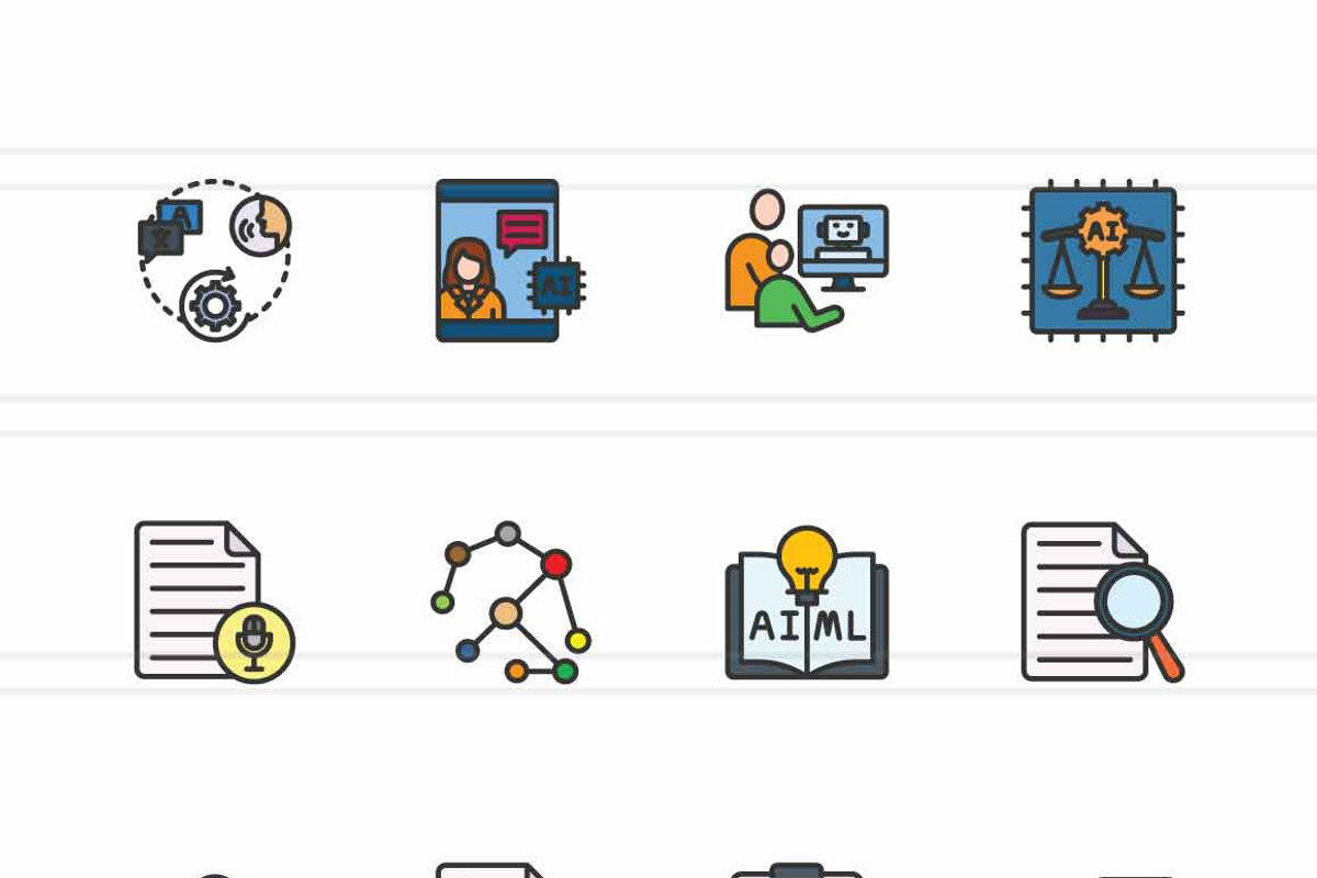 25 AI in Education Filled Line Icons, an Icon by IconBunny (Photo 2 of 2)