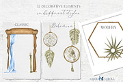 Bohemian Wedding Decor Watercolor, an Illustration by Cat In Colour (Thumbnail 5 of 7)