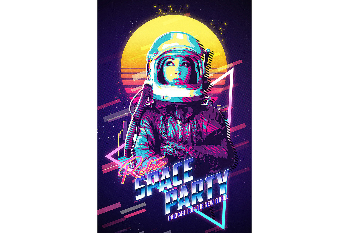 80's Retro Poster Photoshop Action, an Action Add-On by deeplabstudio7 (Photo 3 of 15)