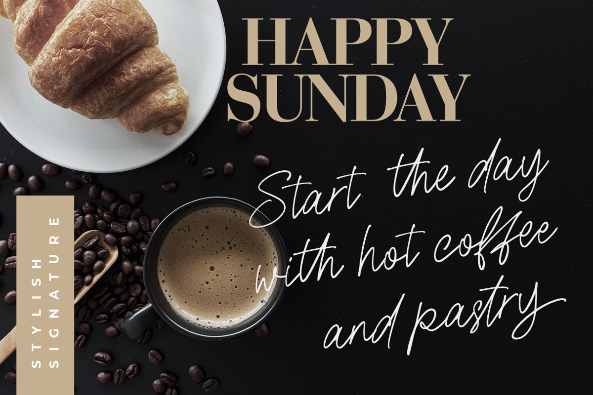 Gaston & Jacklyn Stylish Signature, a Script Font by Creatype Studio (Photo 7 of 9)