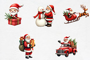 Christmas Santa Claus Clipart, an Illustration by CrexoraLab (Thumbnail 3 of 5)